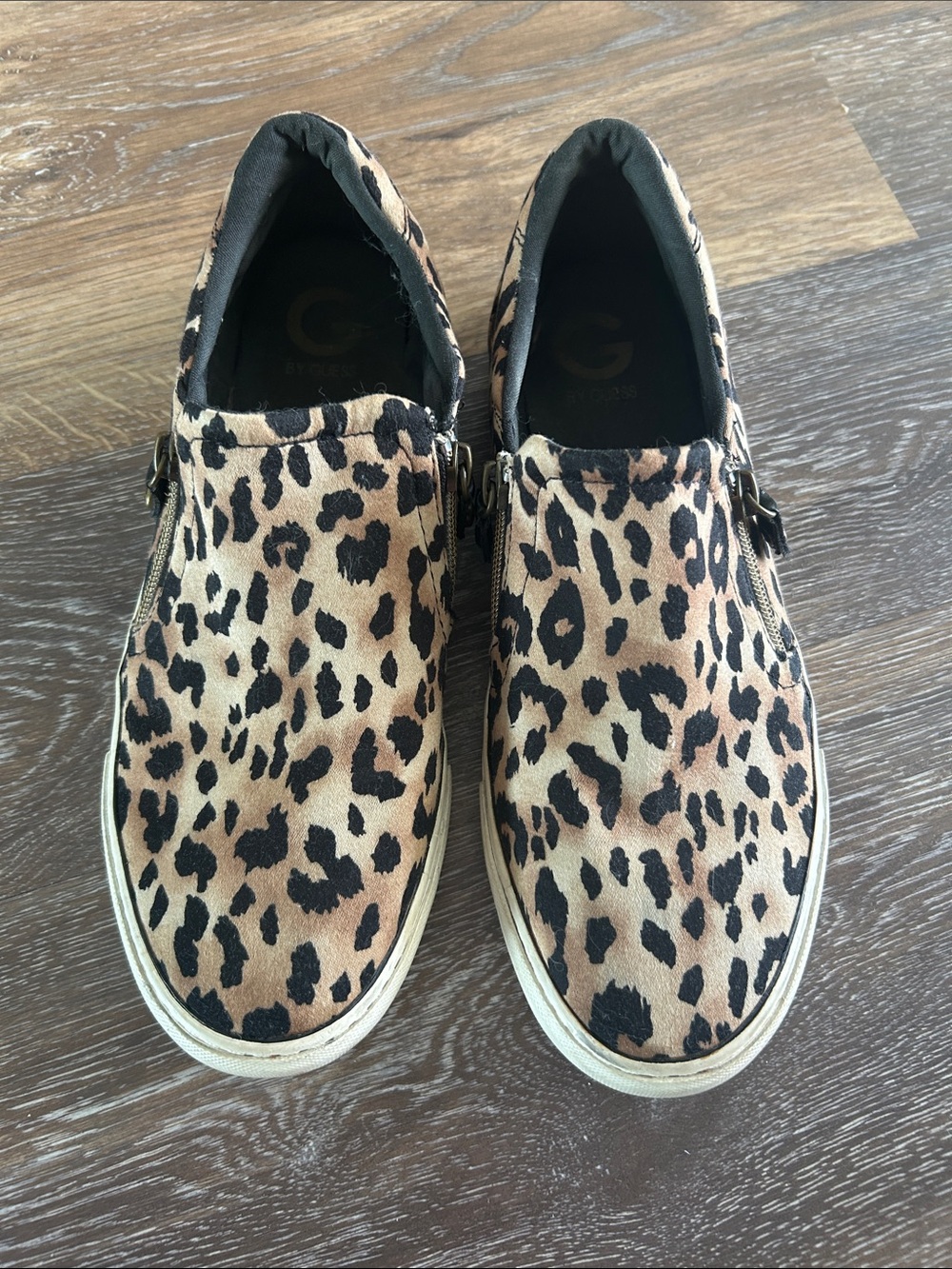 G by Guess Leopard Slip-On Sneakers - Tan/Black